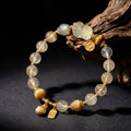 Prosperity & Bold Energy – Golden Rutilated Quartz Pixiu Bracelet