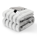 Fuzzy Calming Heated Weighted Blanket - Striped Faux Fur / 20lbs 60''*80''