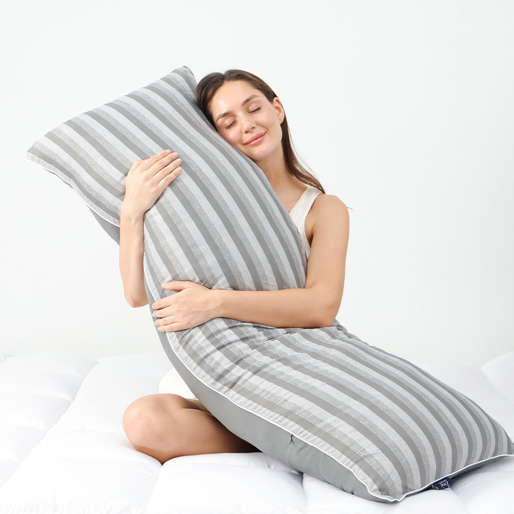 MuscleEase Cooling Body Pillow - Striped / 20x54 inch