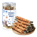Cod Dog Treat, Chicken Wrapped Cod Skin Chew Fish Rolls, 12.5 oz