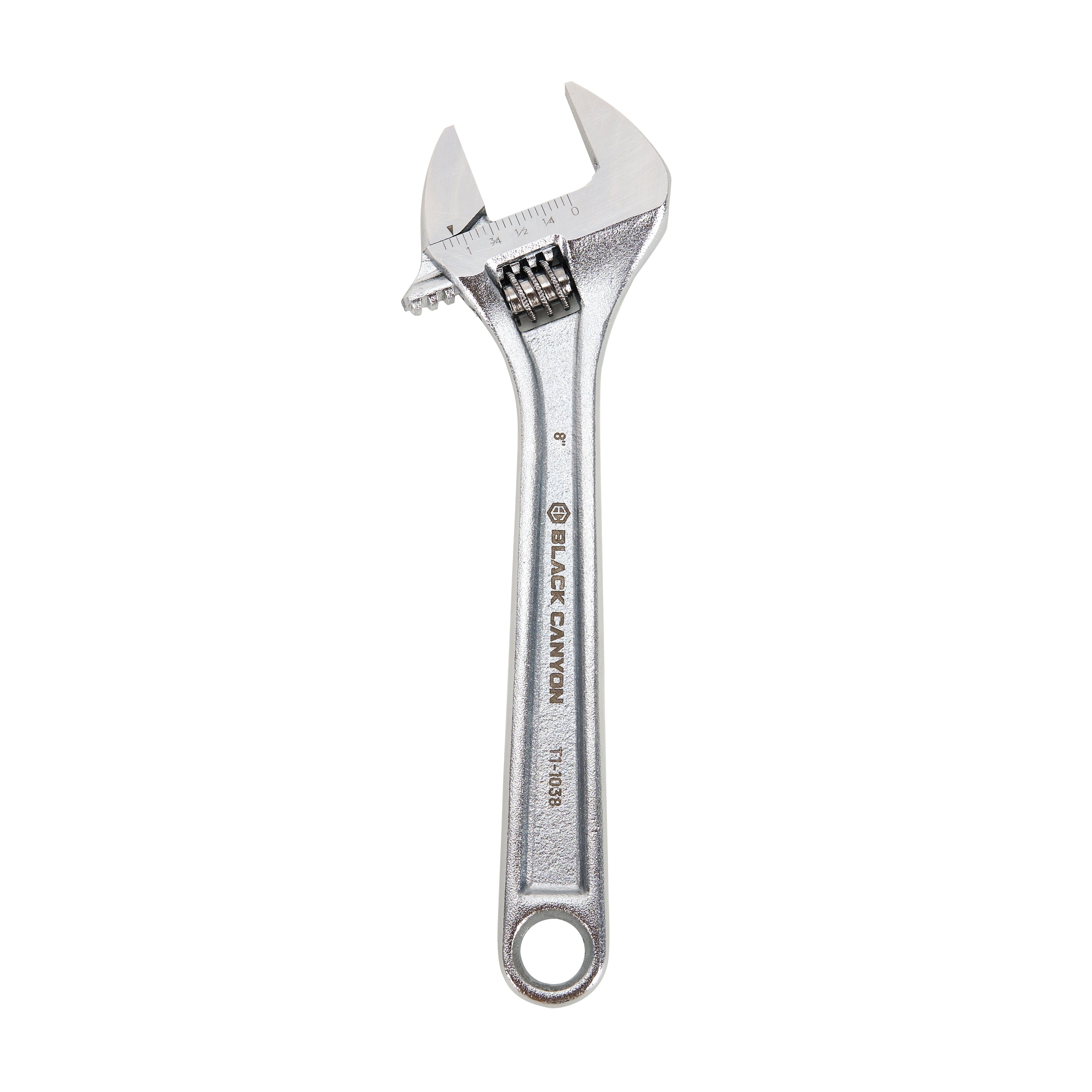 8" Adjustable Wrench, 1-3/16" Jaw Capacity