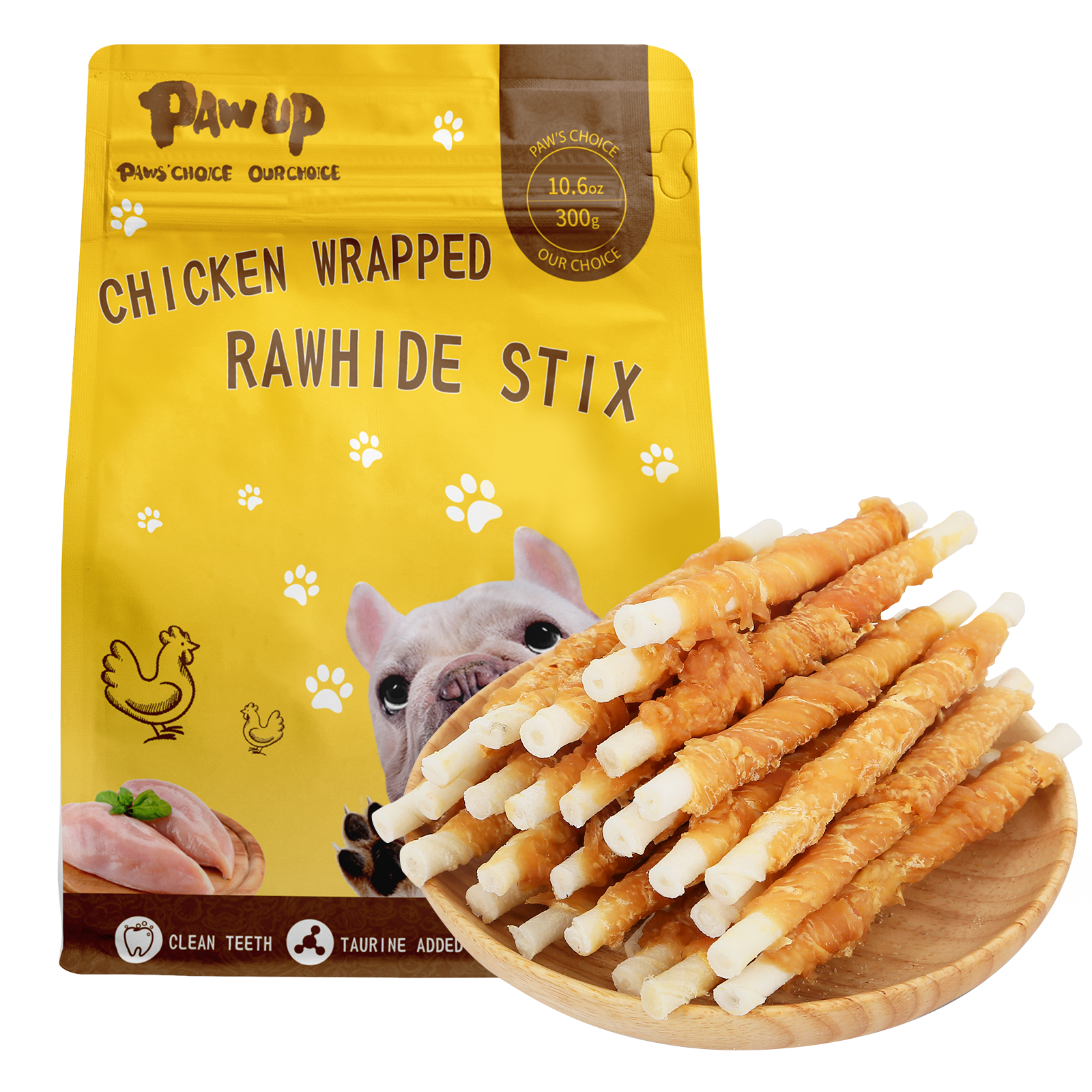 Chicken Wrapped Rawhide Stick Dog Treats, Long-Lasting Chews for Dogs, 10.4 oz - 1. Remove the Rawhide when it is small enough to be swallowed