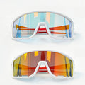 Cycling Glasses Vibel, Color Changing, Bonus Polarizer - White frame red lenses