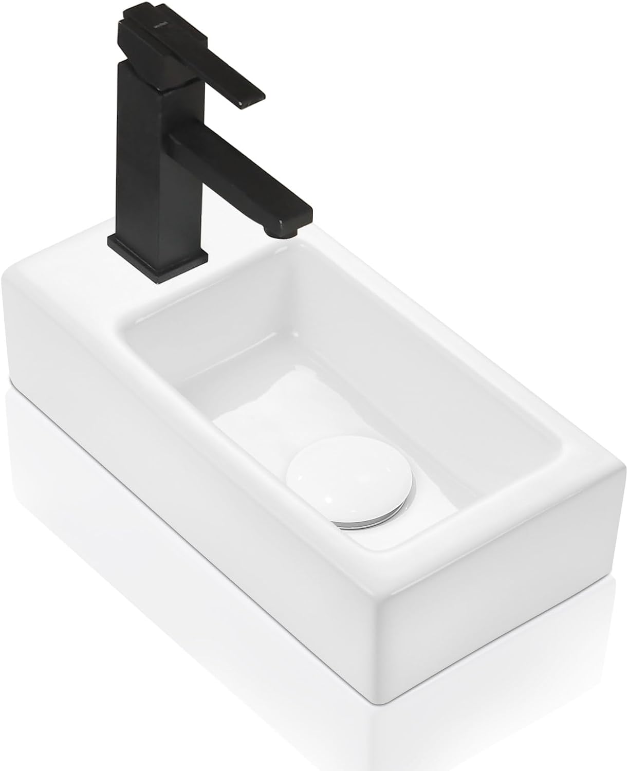 HOROW UV3718W Mini-Waschbecken aus Keramik - Right