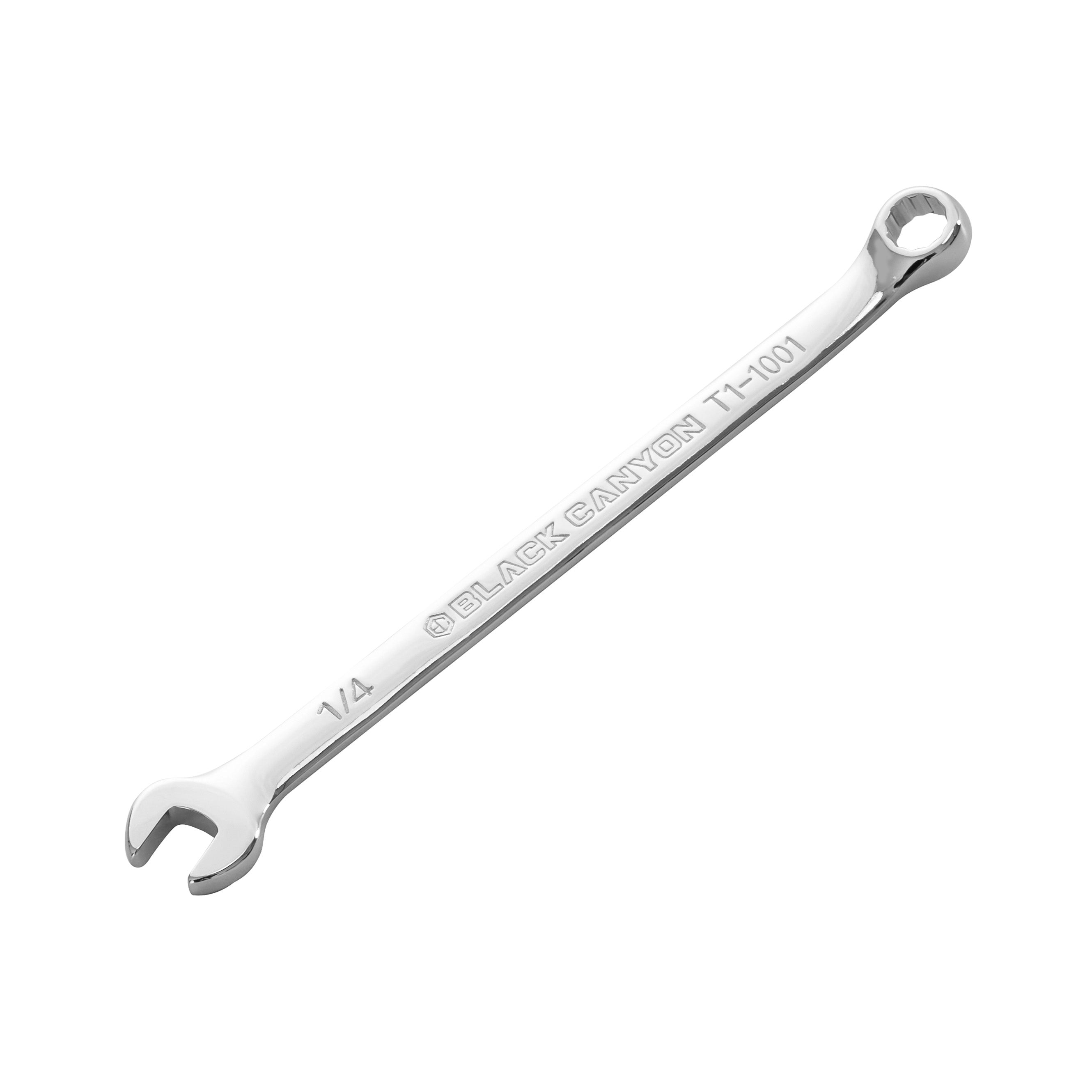 1/4" Combination Wrench, 12-Point Box End & Hex Opening