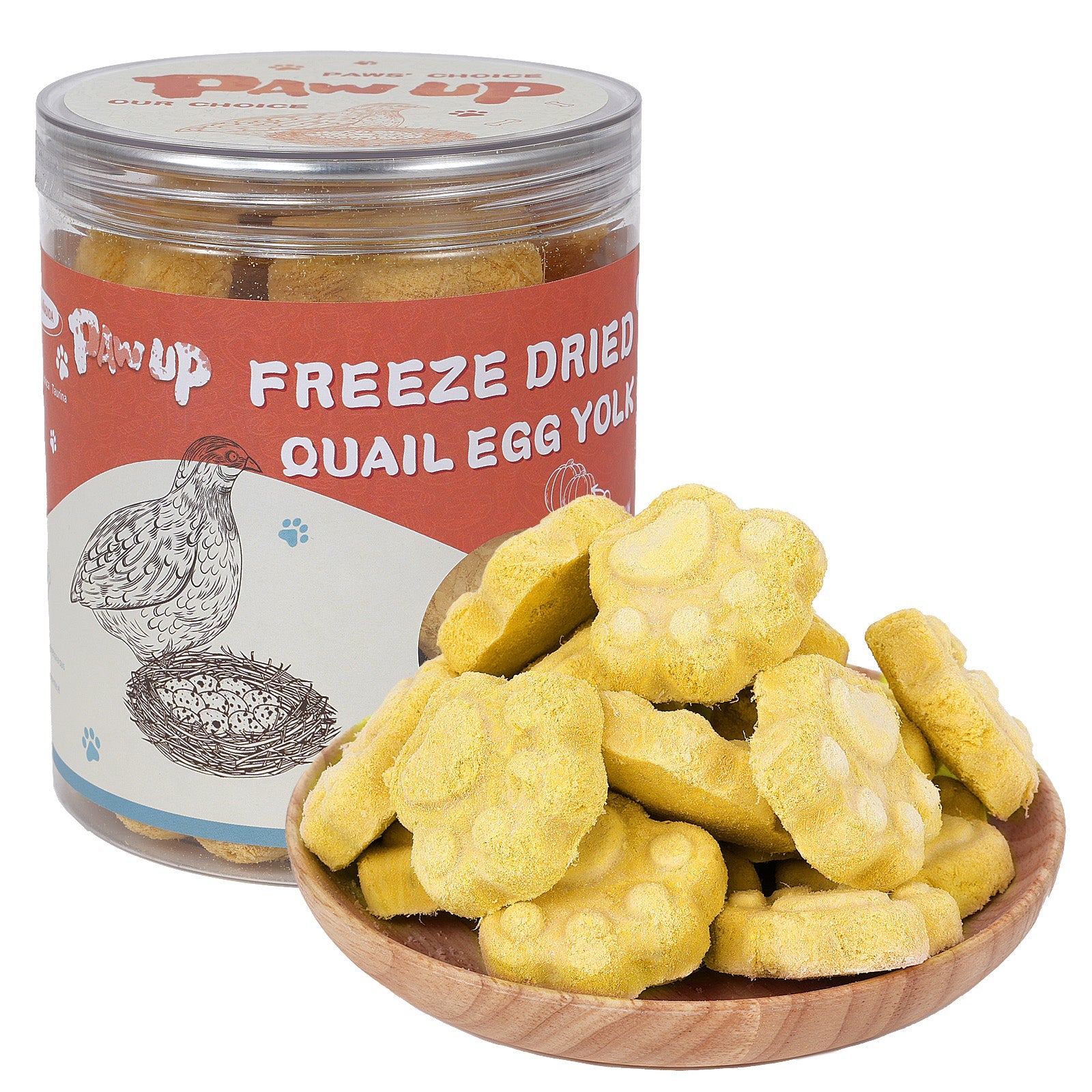 Freeze Dried Quail Egg Yolk Treats for Cats & Dogs, Coat & Urinary Health, 3.5 oz