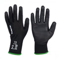Polyurethane Dipped Knit Gloves, 13ga, S/7, Black, 12 pairs