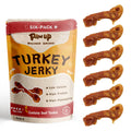 Turkey Jerky Dog Treats, High-Protein Chews for Large Dogs, 6 Sticks (13 g Each)
