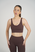 Second Skin Sports Bra - Chocolate - M