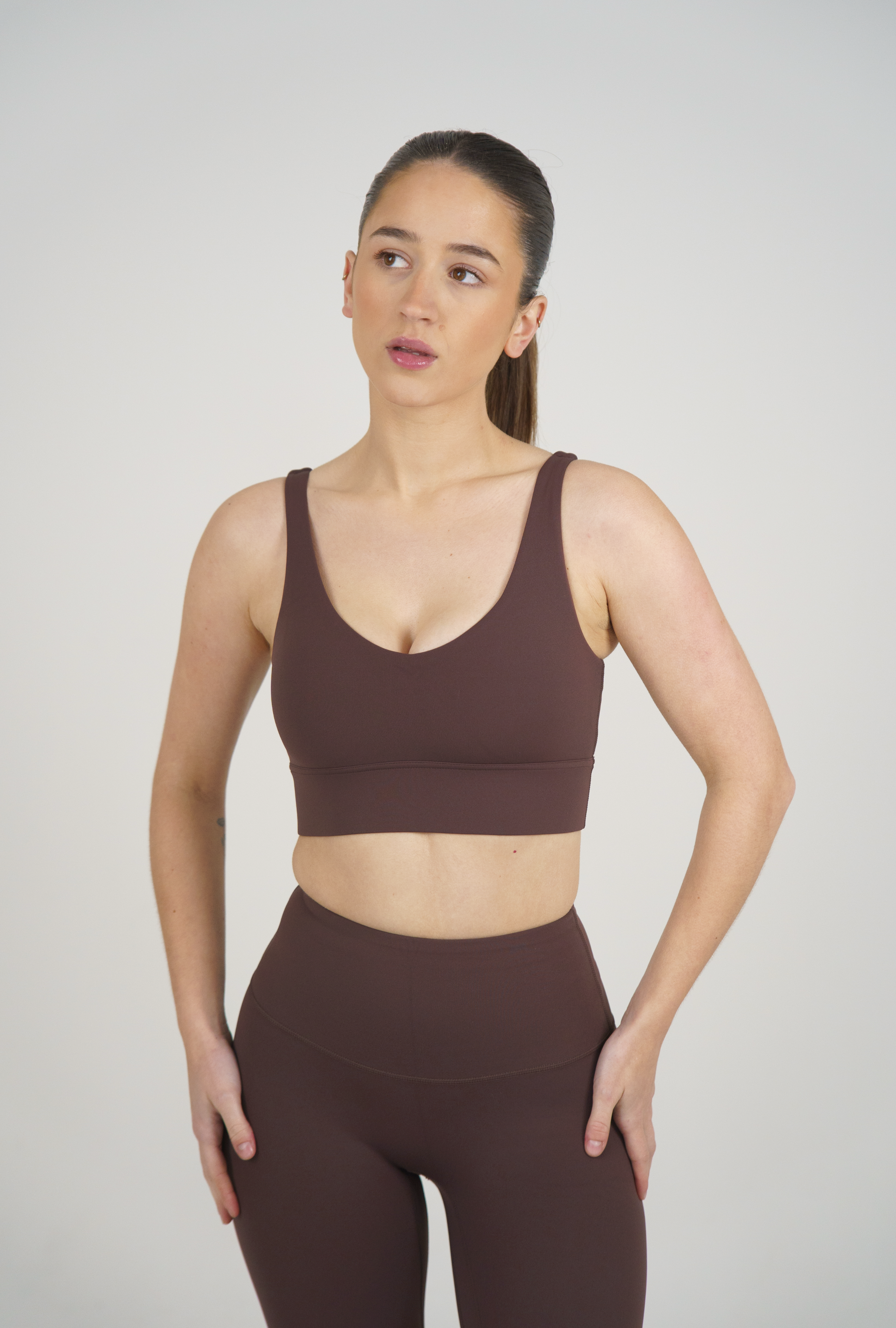 Second Skin Sports Bra - Chocolate - M