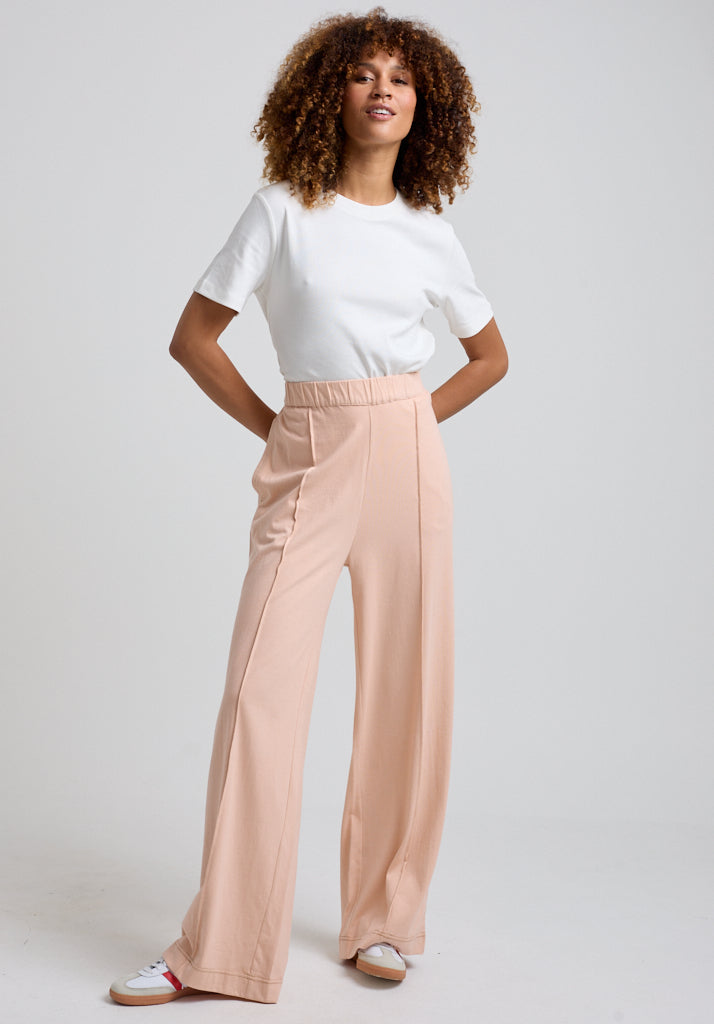 Bowie Wide Leg Trouser In Pink - L