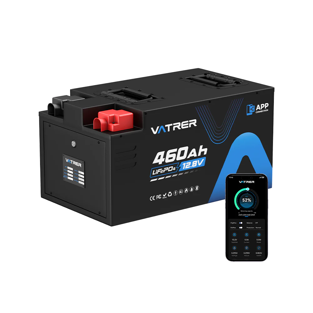 Vatrer 12V 460Ah Bluetooth RV Lithium Battery 300A BMS - Upgrade / 4 PACK