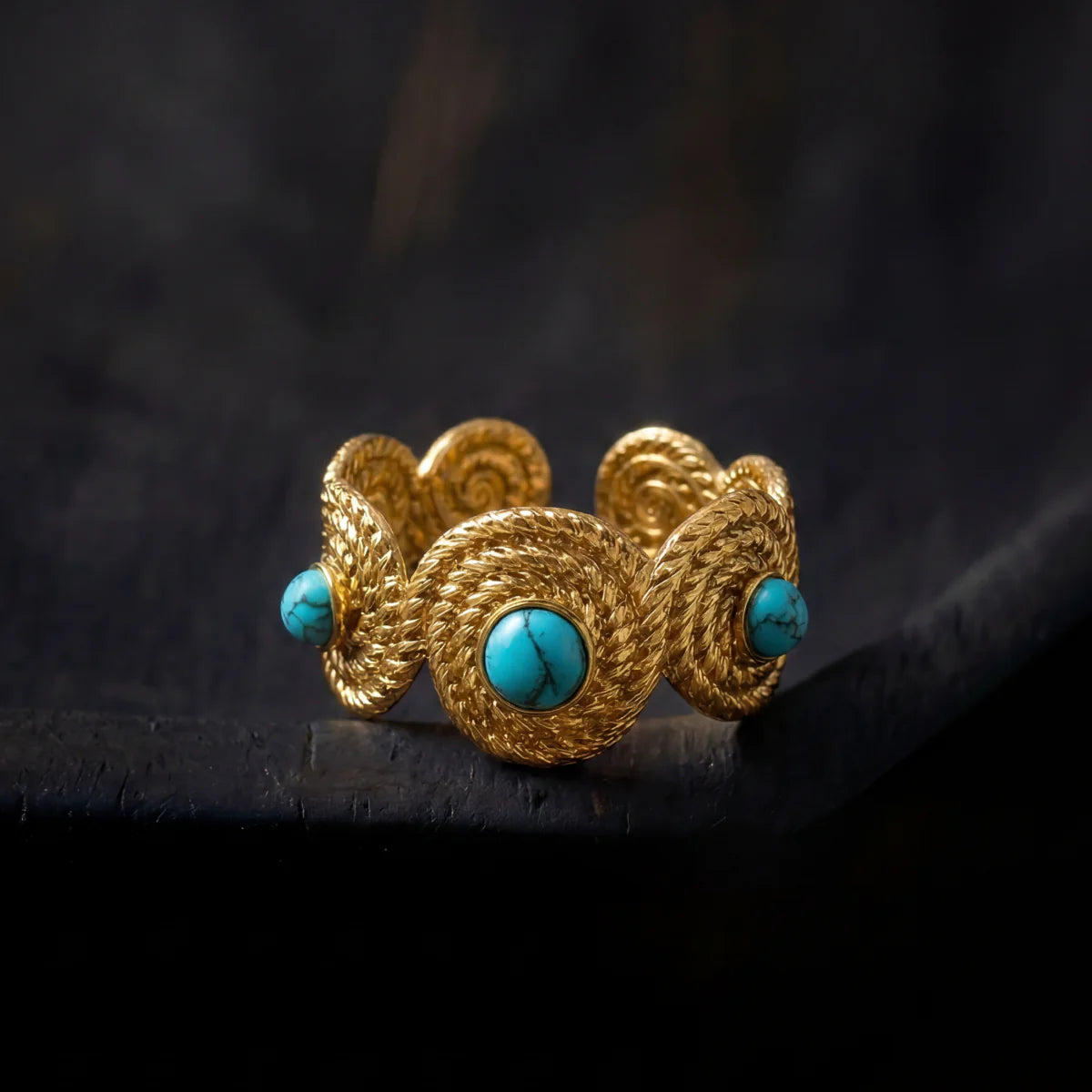 Harmony & Alignment – Tibetan Five Elements Ring Collection - Water (Turquoise)