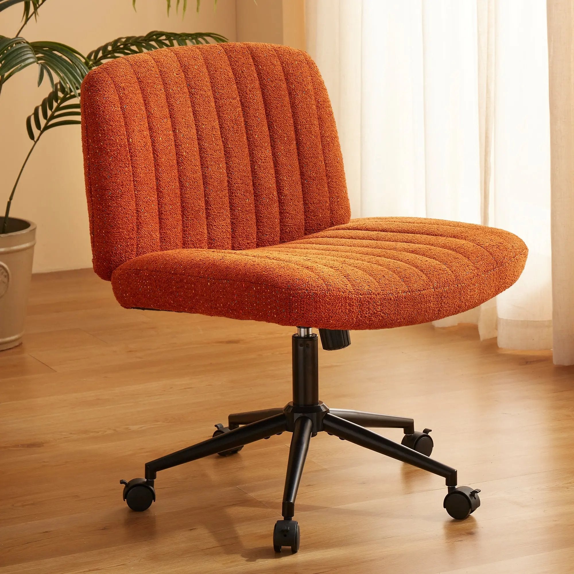 Dowinx Armless Criss Cross Chair Orange QL-66H1