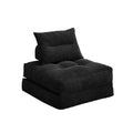 Compact Sofa Bed - Black / Corduroy