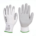 Cut Resistant Gloves, 13ga, Polyurethane Dip, S/7, Cut Level A2, Abrasion Level 6, 12 pairs