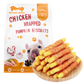 Chicken Wrapped Pumpkin Stick Dog Treats, - Although chicken and pumpkin have many benefits, be careful not to overeat. / Taurine Add / 10-100 lbs