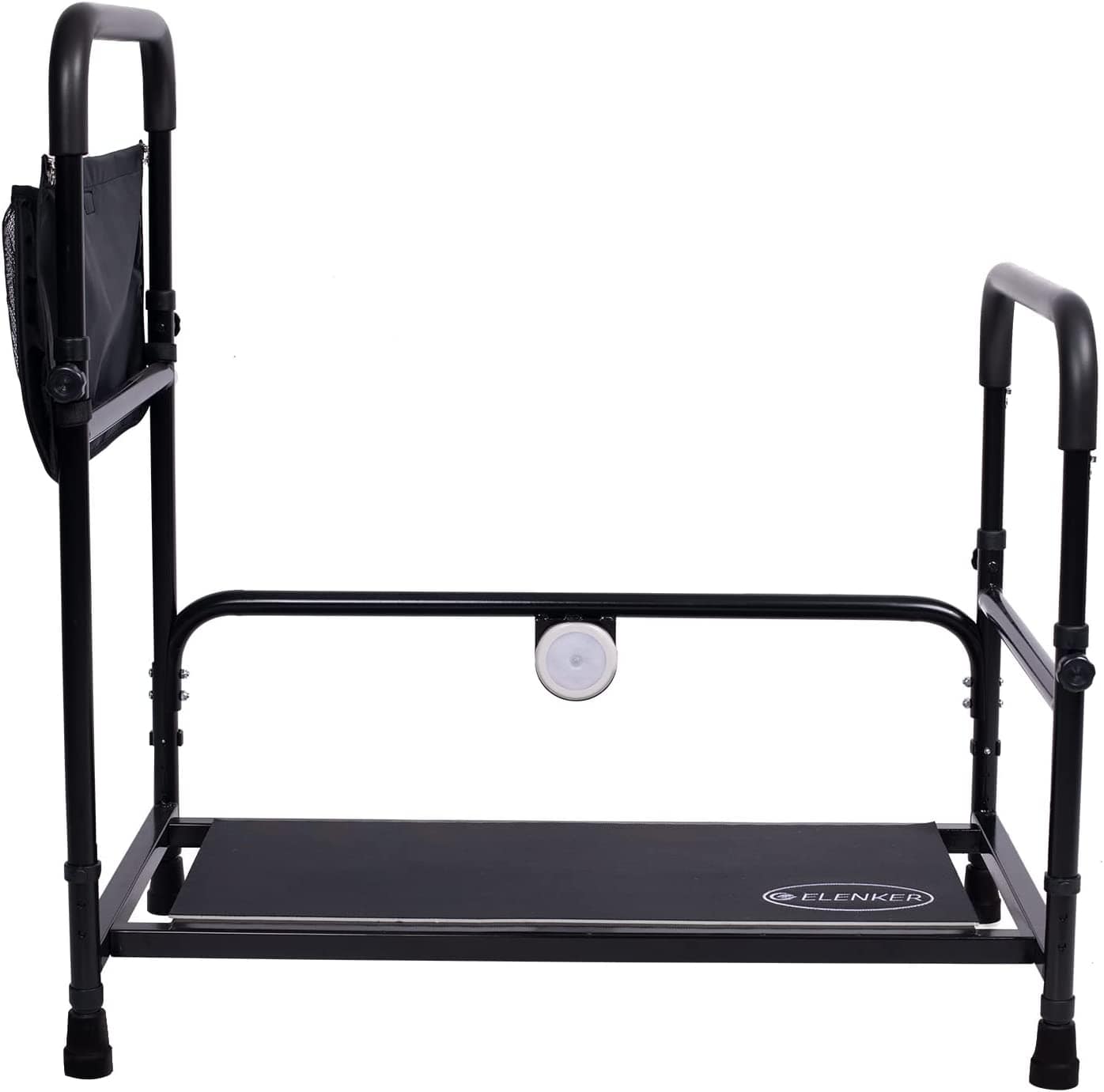 HFK-7204 Adjustable Safe Non-slip Bed Step Stool - Black