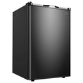 EUHOMY 1.1 Cubic Feet Mini Freezer, Countertop, Single Door Compact Upright Freezer with Reversible Door, Removable Shelves, Small - 3.0cuft / Black