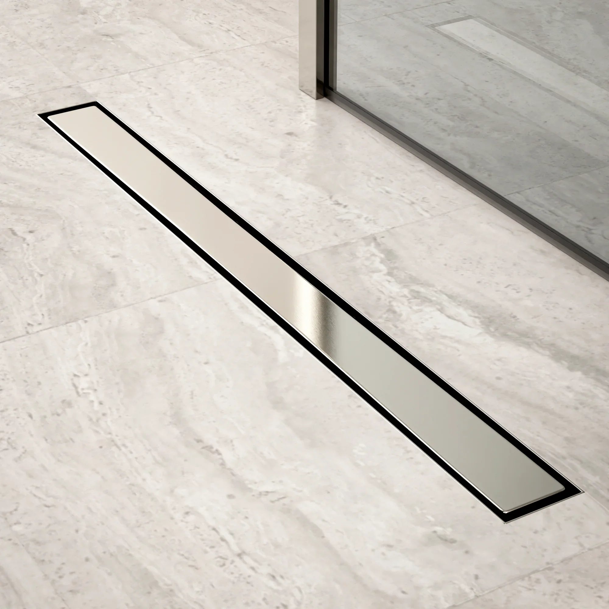 Douchegoot - 80cm - Tegelrooster - RVS - Met Flens - PRE-ORDER