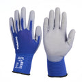 Polyurethane Dipped Knit Gloves, 18ga, XL/10, Blue/Gray, 12 pairs