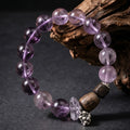 Serenity & Wisdom – Amethyst & Aged Sandalwood Bracelet
