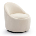 COLAMY Chenille Fabric 360° Swivel Accent Chair Model.W188 - Beige