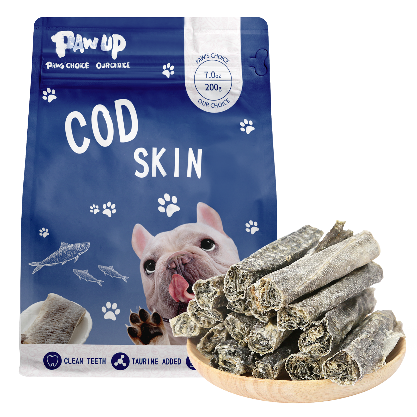 Cod Skin Dog Treat, Fish Skins Rolls, Rawhide Free Single Ingredient Natural Dog Chews, 7oz - 1. Remove the Rawhide when it is small enough to be