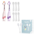 Doris Toddler Sonic Electric Toothbrush for Ages 1-3 Years - 4 heads / Doris + Arya + Tongue Cleaner (40 pcs)