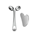 Face Massager Metal Face Roller Gua Sha Massage Tool for Face Neck Eye Body Skin Care, Facial Roller for Women