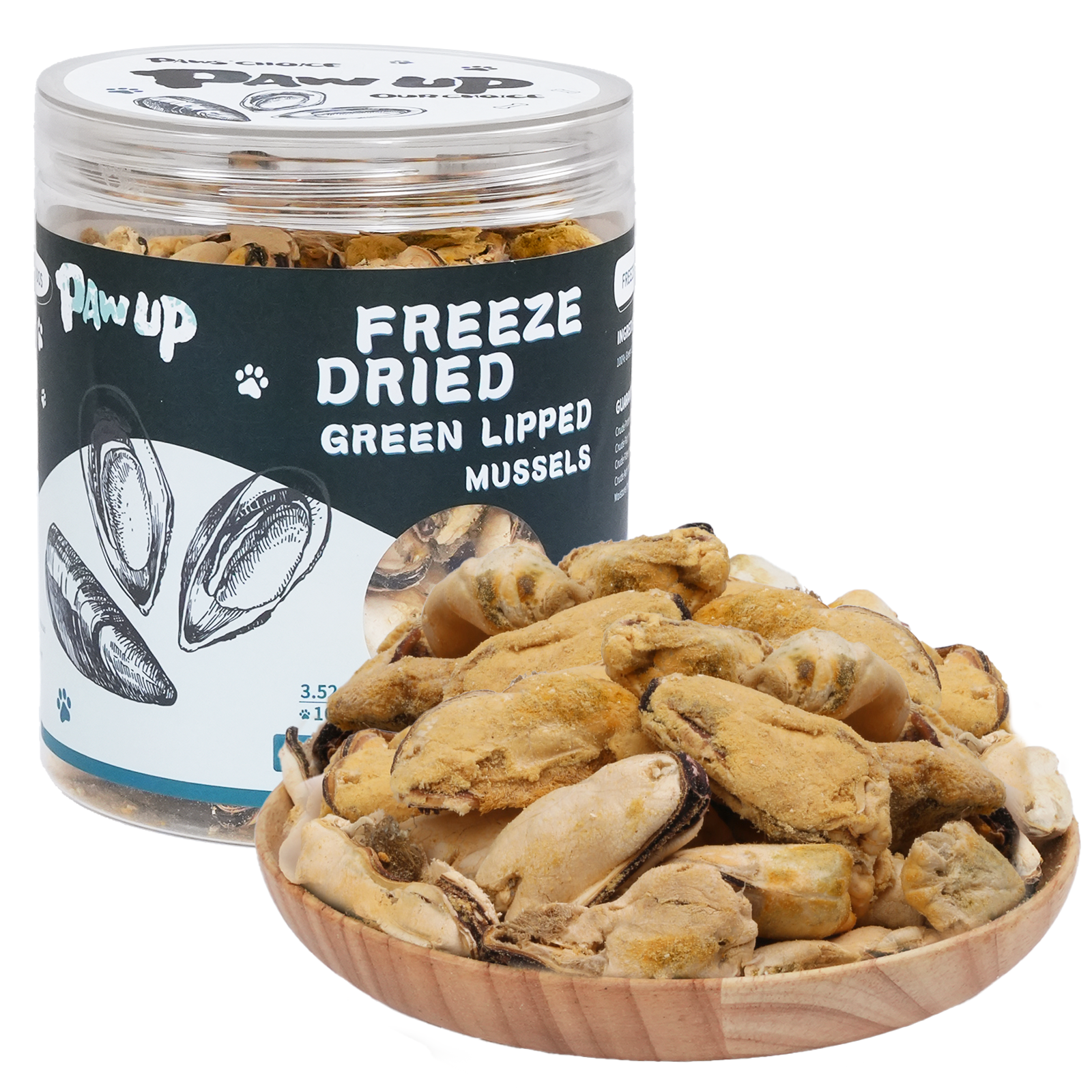 Freeze Dried Green Lipped Mussels for Dogs, Joint & Hip Health, 3.5 oz