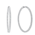 Hoop Earrings - 3.00 Carat Lab-Grown Diamond Sparkle - 7.00ct
