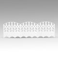 Durchbrochener Gartenzaun, Gartenrand 5,1 LM WEISS