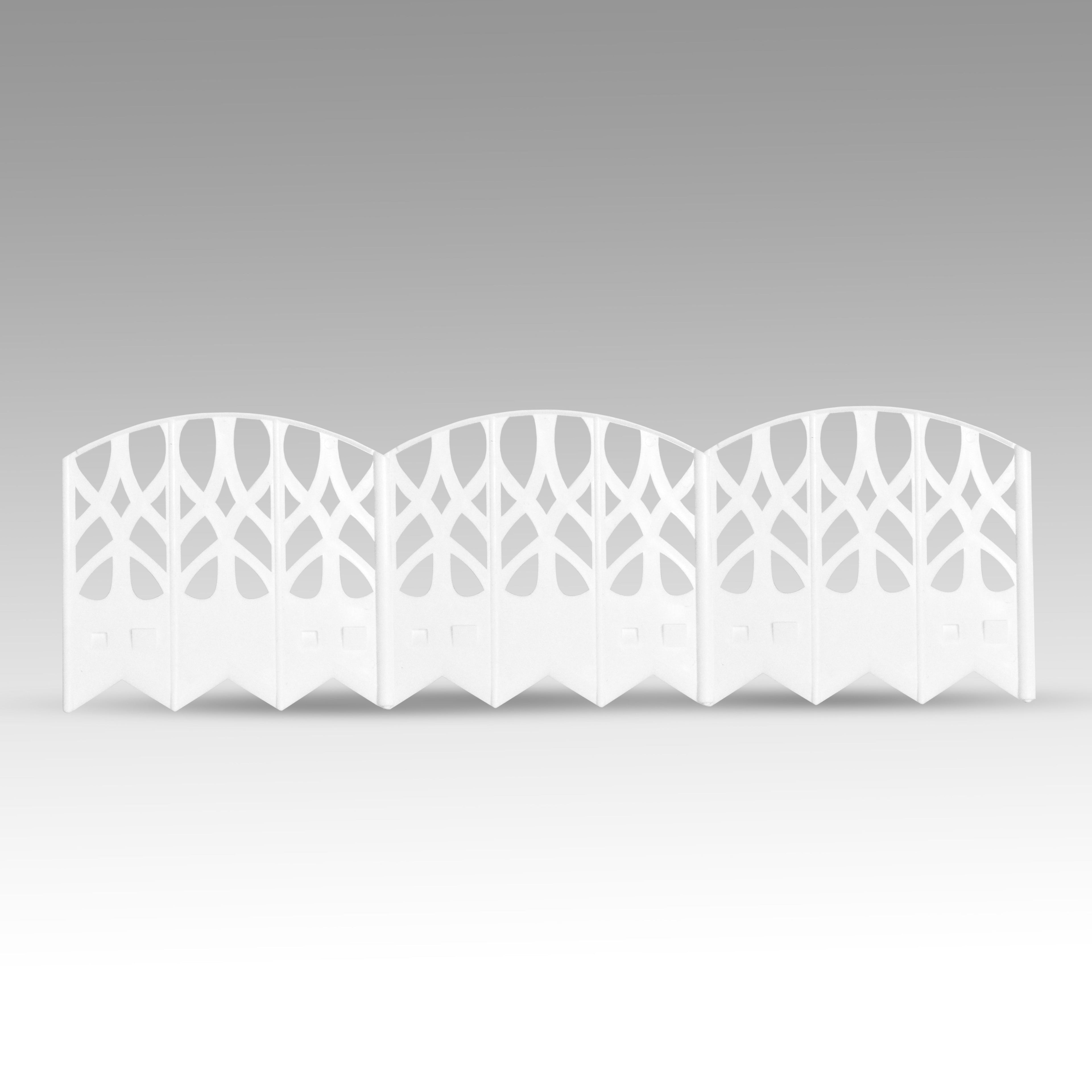 Durchbrochener Gartenzaun, Gartenrand 5,1 LM WEISS
