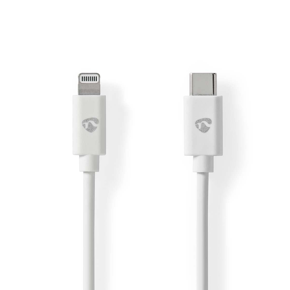 Nedis Lightning Cable | USB 2.0 | Apple Lightning 8-Pin | USB-C Male | 480 Mbps | Nickel Plated | 2.00 m | Round | PVC | White | Label