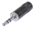 Neutrik Stereo Jack Plug Connector 3.5 mm Male Black