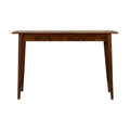 2 Drawer Chestnut Writing Desk | Solid Mango Wood Desk for Home Office