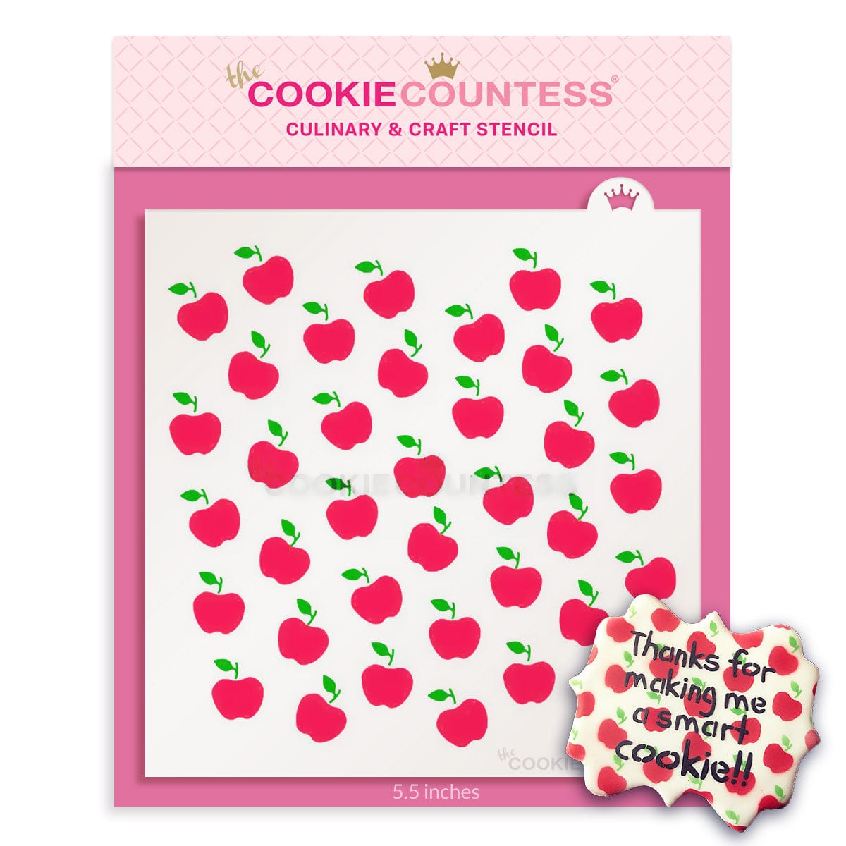 2 Piece Apples Stencil