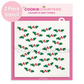 2 Piece Holly Set Stencil