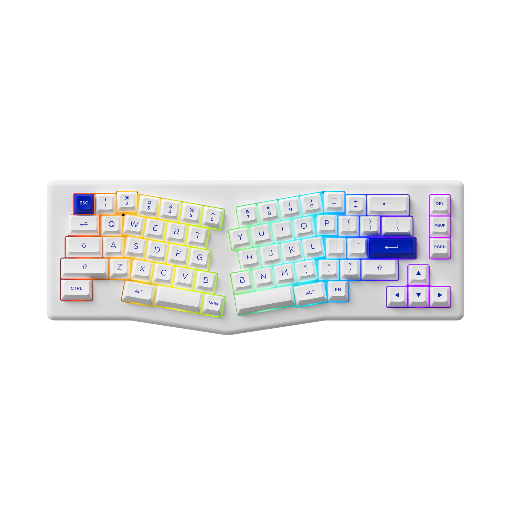 ACR Pro Alice Plus - Spray Painted White / Akko CS Silver