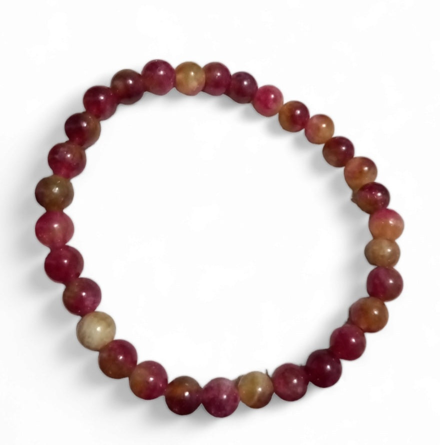 Bracelet Rubellite 6 mm – Vitalité & Confiance Intérieure