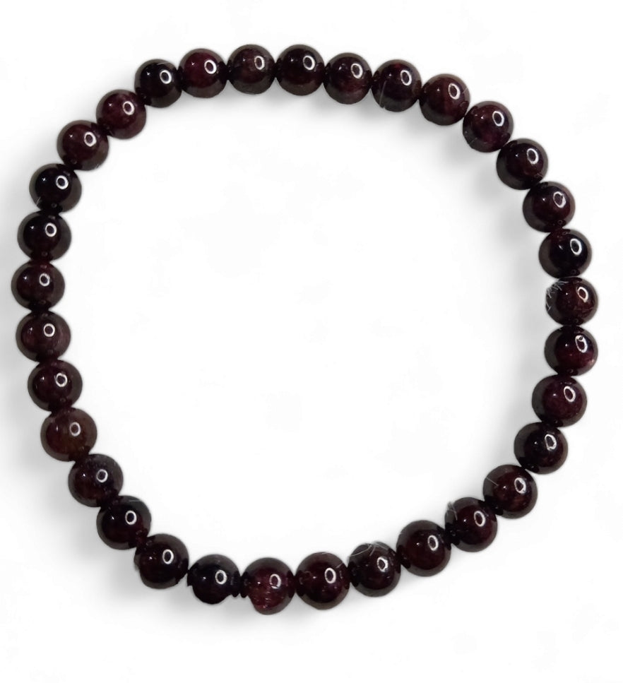 Bracelet Grenat 6 mm – Vitalité & Confiance Intérieure