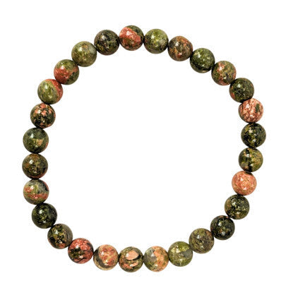 Bracelet Unakite 6 mm – Équilibre, Harmonie & Transformation