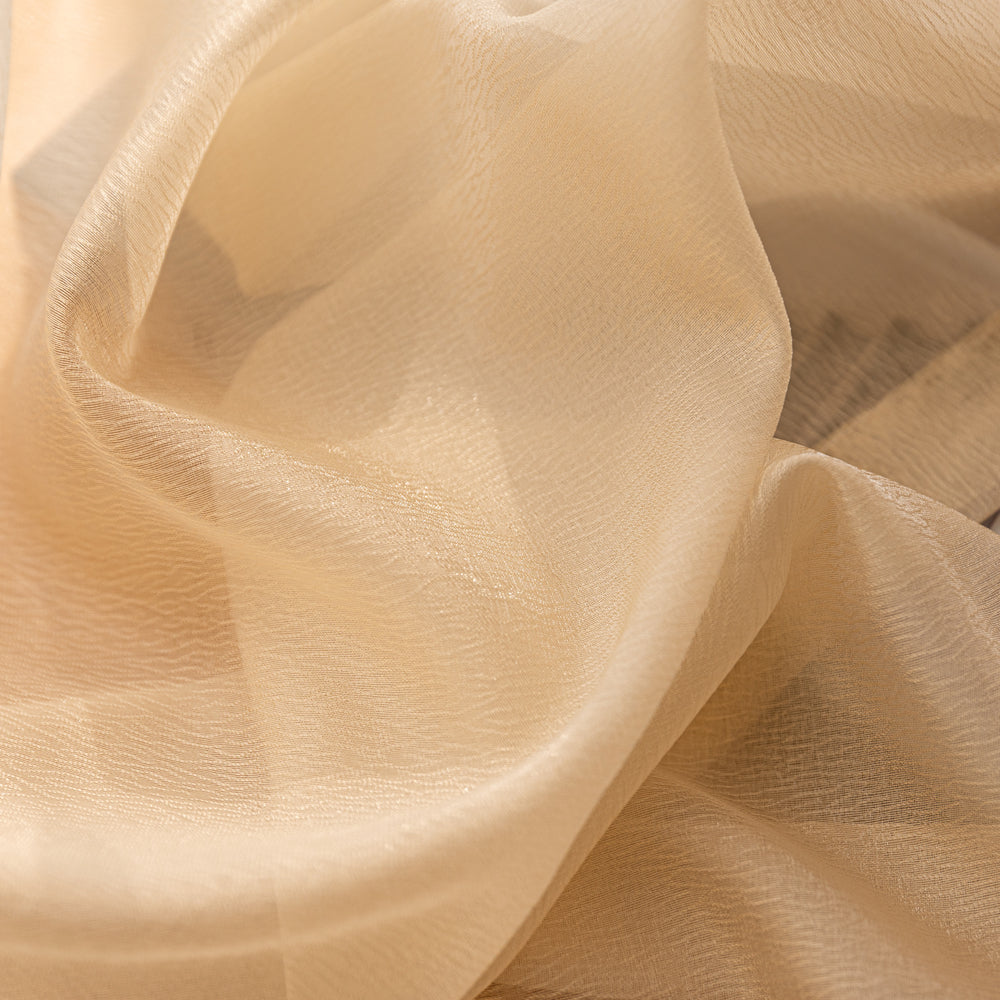 Gilded yarn-gold｜Sheer curtain fabric sample｜ZF619-16