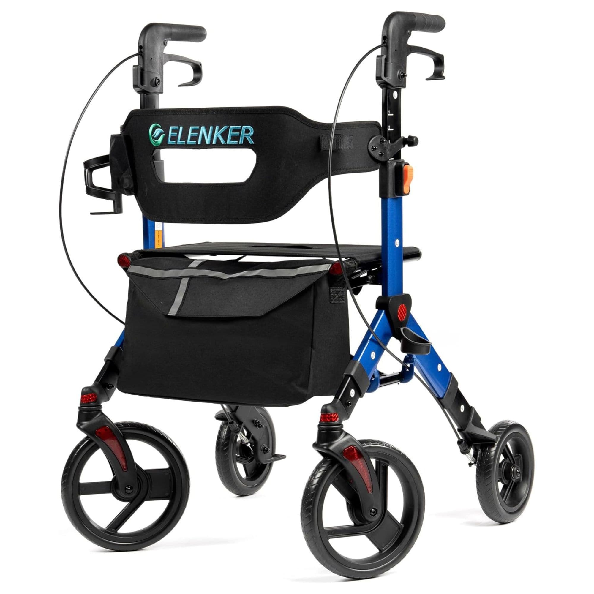 KLD-9315 All-Terrain Rollator Walker 10” Wheels - Blue