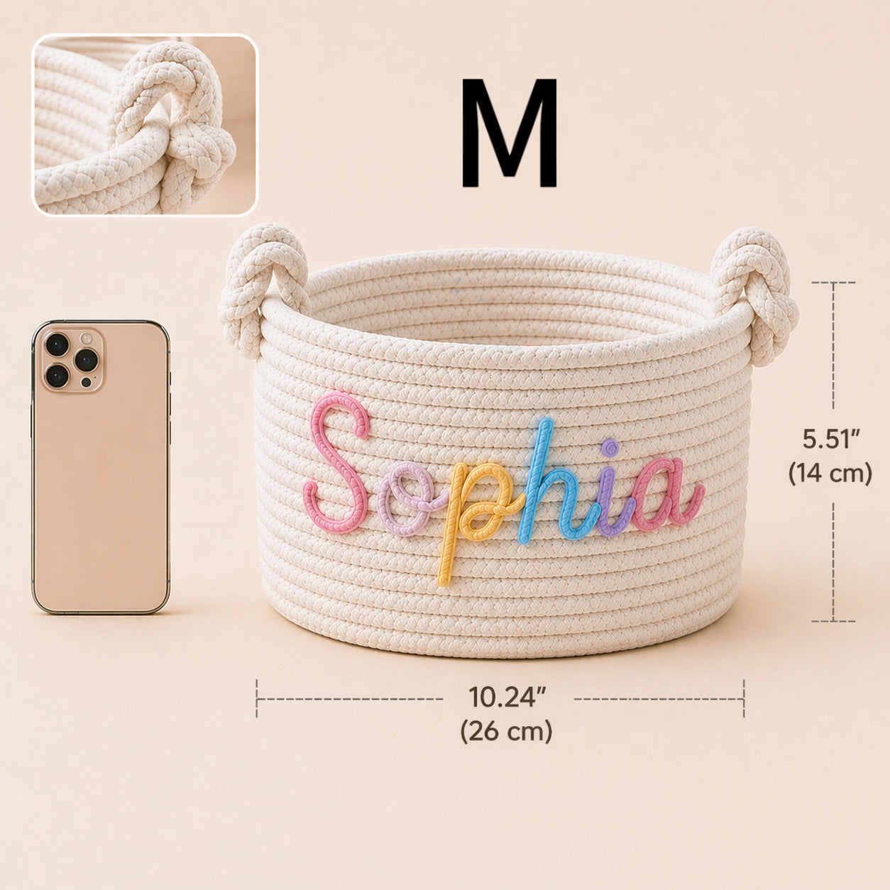 MamaRaya Personalized Baby Gift Basket with Custom Name - M – Medium