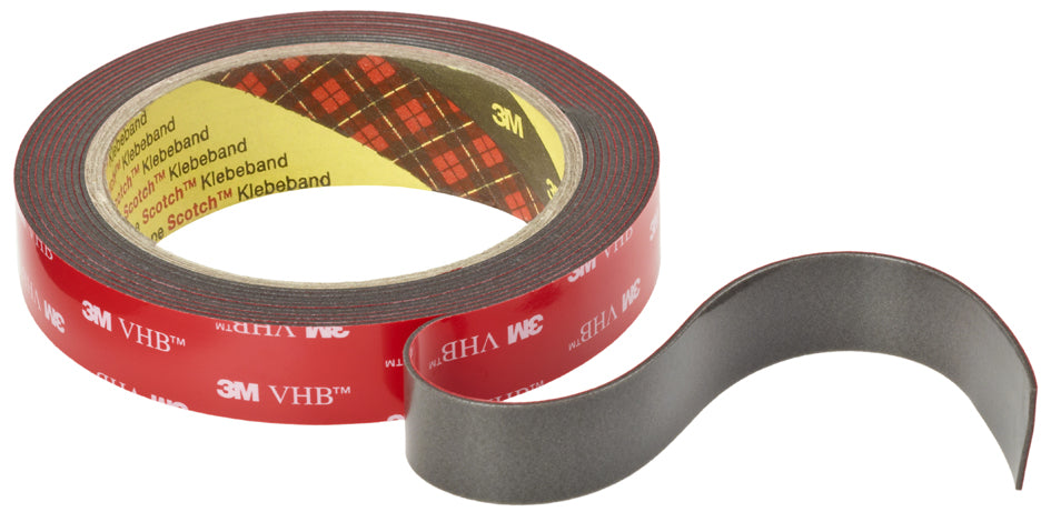 3M VHB Hochleistungsklebeband 4611F, 19 mm x 3 m, grau