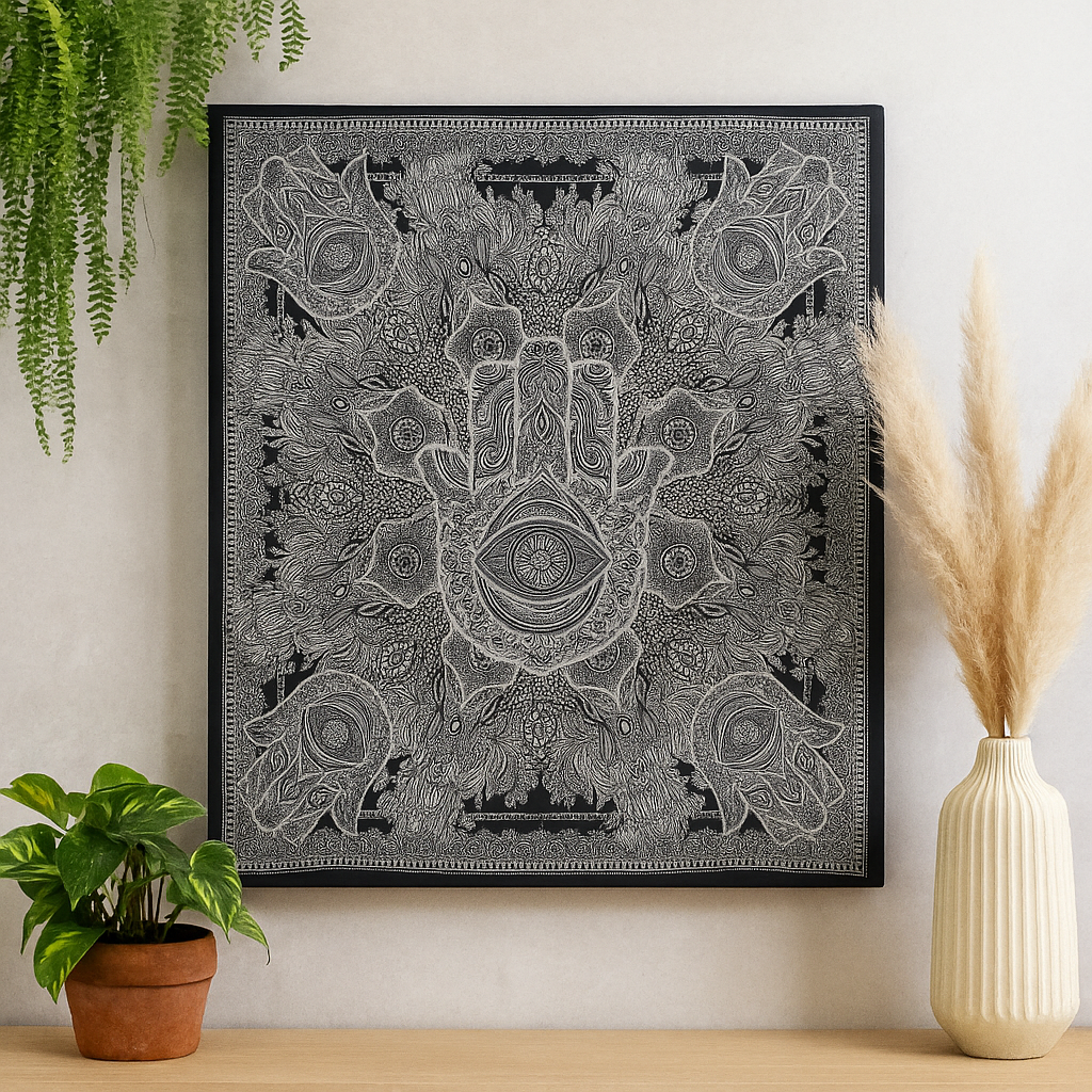 Bedspread and Wall Hanging – Double Cotton Hamsa