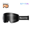 Passion M1 Ski Goggles with Replacement Lens - Black Lens + Black Strap