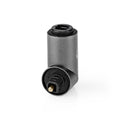 Nedis TosLink Adapter | TosLink Female | TosLink Male | Angled 90° | Aluminium | Gun Metal Grey | 1 pcs | Box